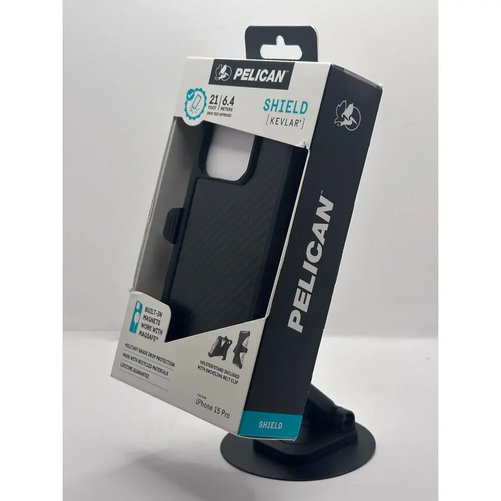 Pelican Shield Kevlar iPhone 15 Pro Balck MagSafe NWT MSRP: $80.00